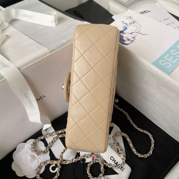 Chanel Mini Rectangular Flap Bag Beige - Image 5