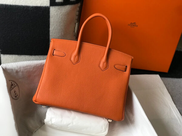 Hermes Birkin Orange Bag - Image 7