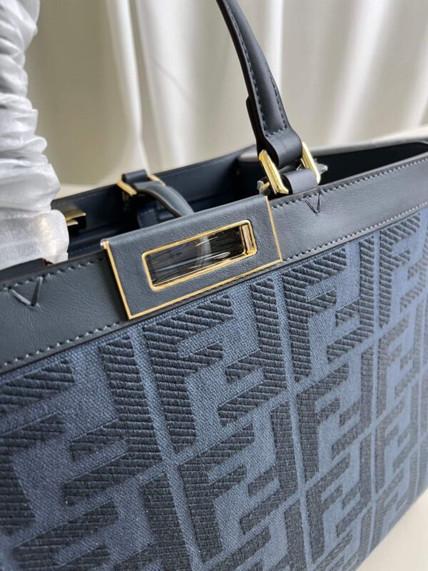 Fendi Women's X-tote Bag In Canvas With Thread-embroidered Ff Monogram - Image 4