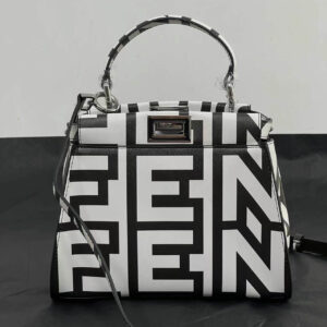 Fendi Peekaboo Bag Capsule Leather Black/White