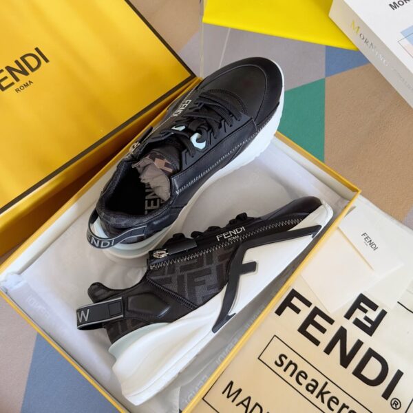 Fendi Flow Men's Leather Sneakers - Image 6