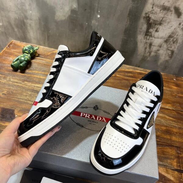 Prada Men's Downtown Sneakers in Patent Leather - Image 4