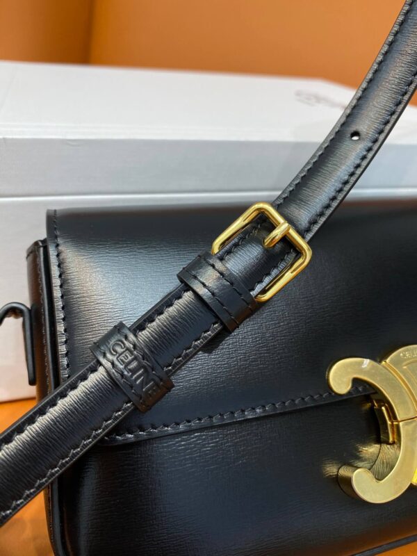 Celine Black Triomphe Shoulder Bag - Image 5