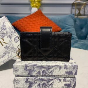 Dior Dior 5-Gusset Card Holder Black