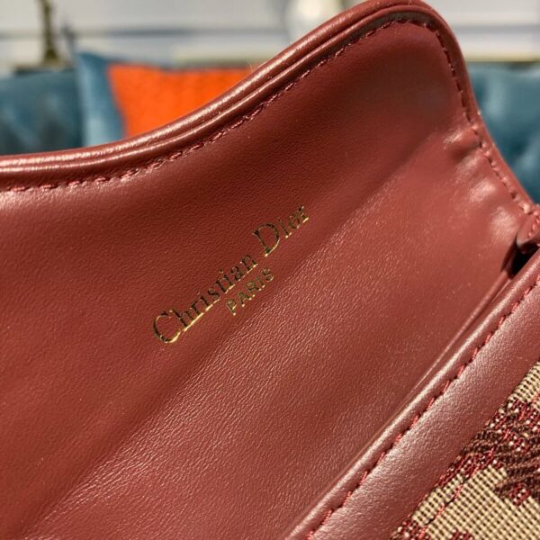 Dior Saddle Flap Card Holder Red - Image 7