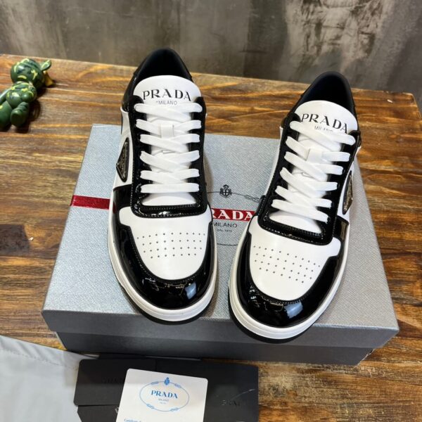 Prada Men's Downtown Sneakers in Patent Leather - Image 7