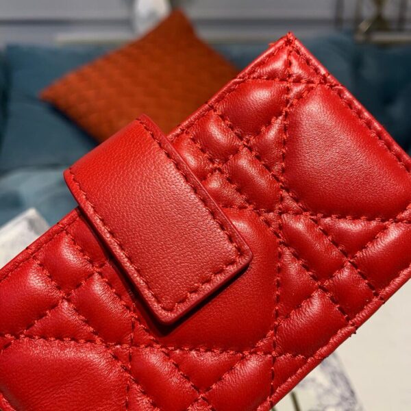 Dior Dior 5-Gusset Card Holder Red - Image 7