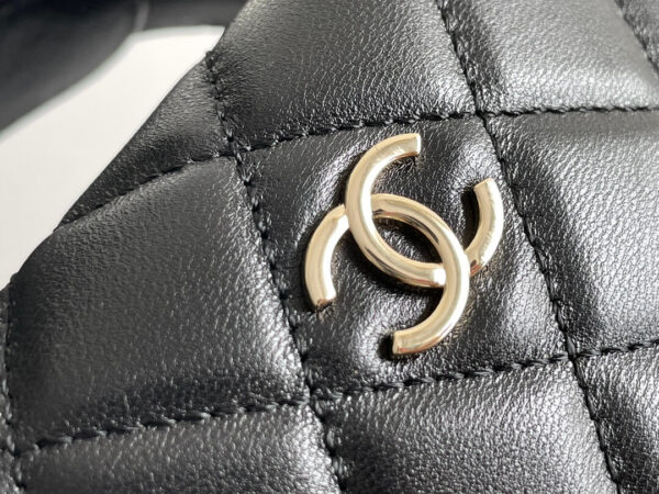 Chanel 23C Round Cruise Pouch Black Bag - Image 7