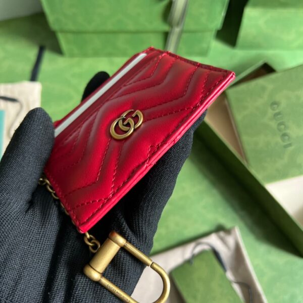 Gucci Red Card Holder - Image 7