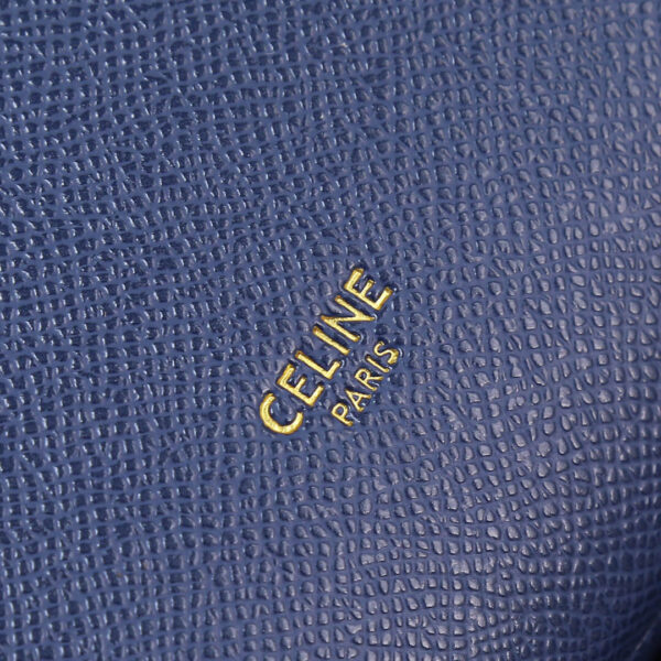 Celine Nano Belt Bag In Grained Calfskin Leather Blue Bag - Image 7