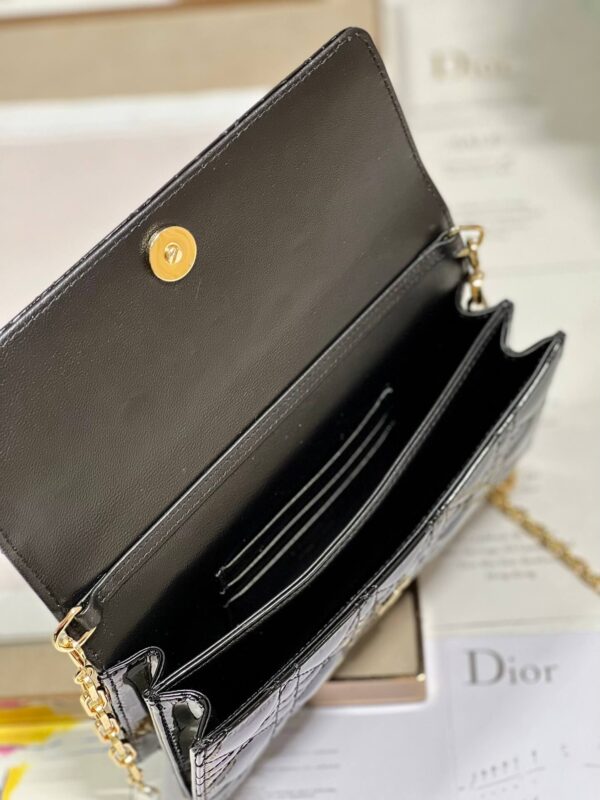 Miss Dior Top Handle Bag Black in Patent Leather - Image 6