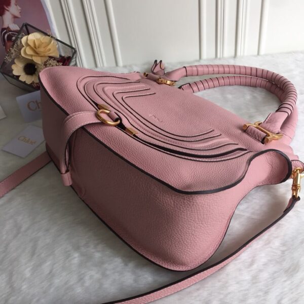 Chloe Marcie Double Carry Pink Bag - Image 6