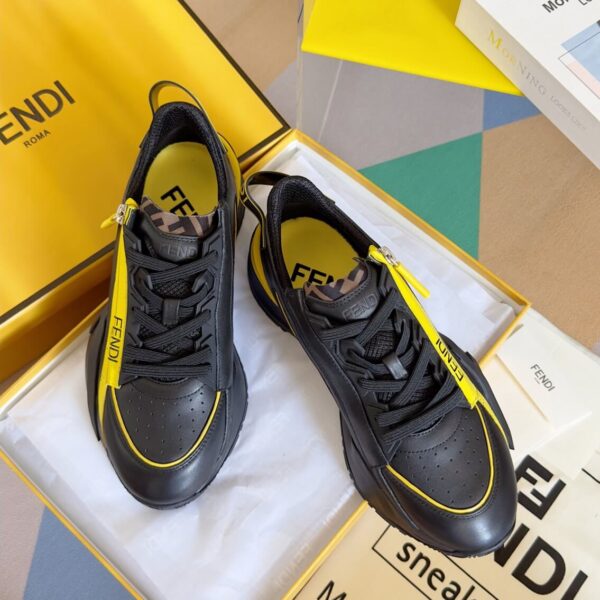 Fendi Flow Men's Leather Sneakers - Image 9