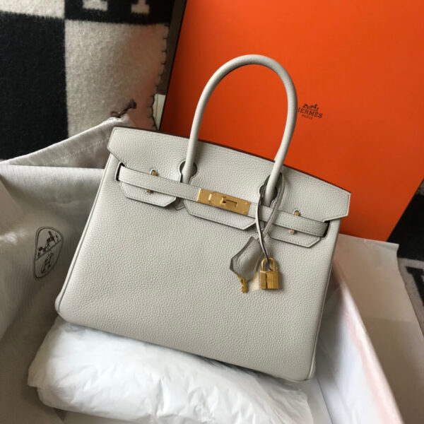 Hermes Birkin Gris Perle Bag - Image 5