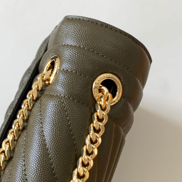 YSL Large Envelope Matelassé Leather Shoulder Bag - Image 7