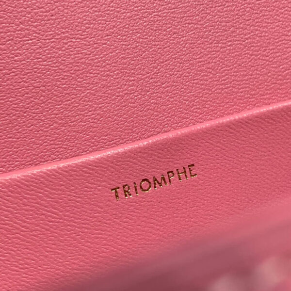 Celine Pink Triomphe Shoulder Bag with Chain - Image 8
