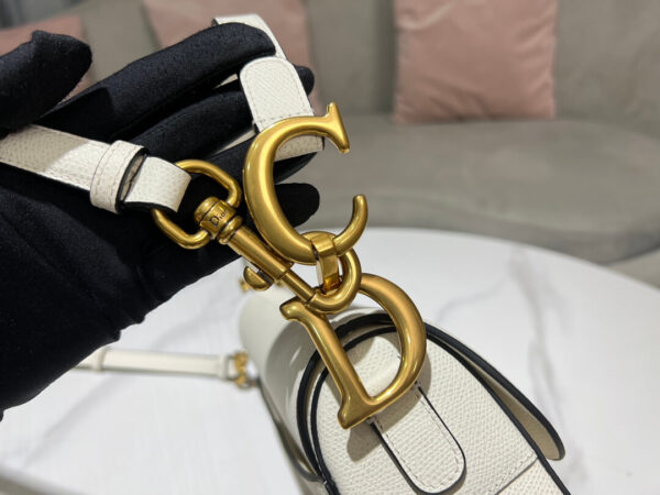 Dior Saddle Bag In White - Image 9