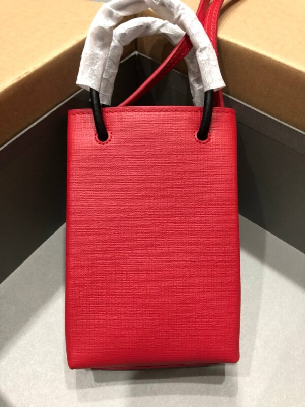 Balenciaga Shopping Phone Holder Red Bag - Image 5