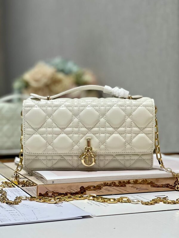 Miss Dior Top Handle Bag White