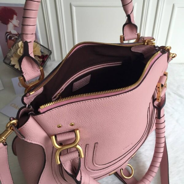 Chloe Marcie Double Carry Pink Bag - Image 8