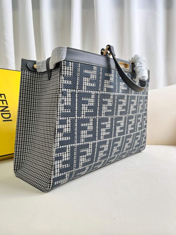 Fendi Women’s X-tote Bag In Canvas With Thread-embroidered Ff Monogram - Image 6