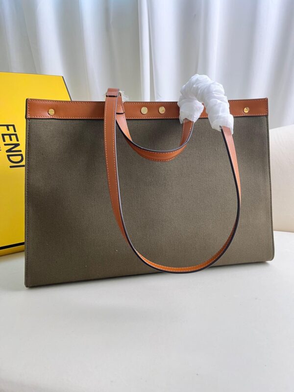 Fendi Women's X-tote Bag In Canvas With Thread-embroidered Ff Monogram - Image 7