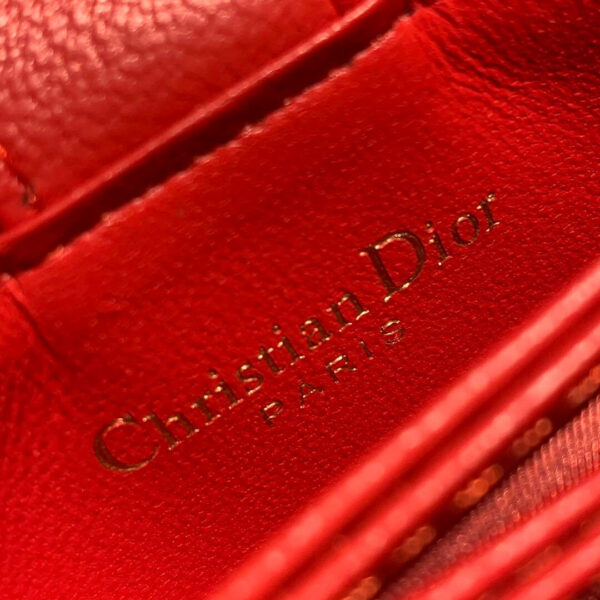 Dior Dior 5-Gusset Card Holder Red - Image 8