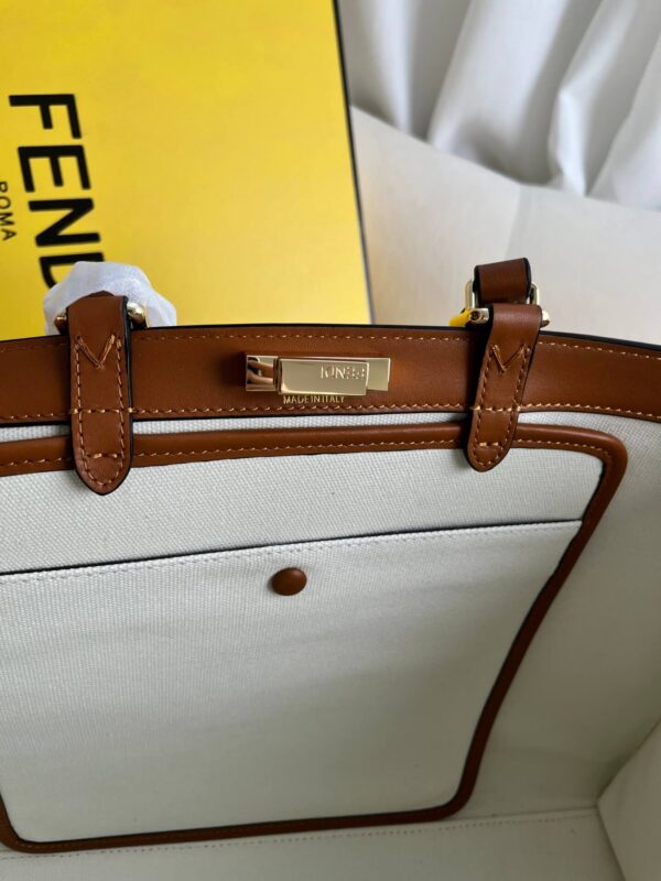 Fendi Women’s X-tote Bag In Canvas With Thread-embroidered Ff Monogram - Image 6
