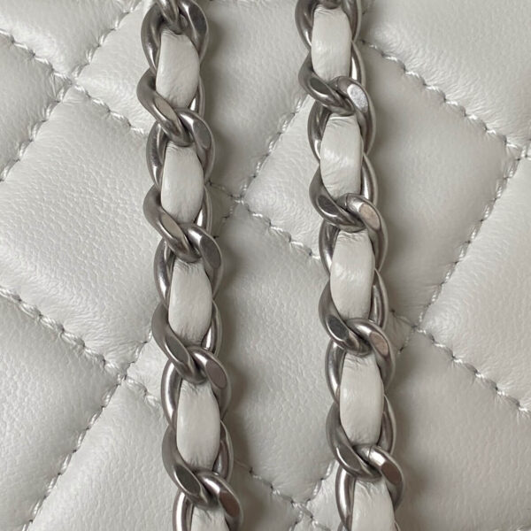 Chanel Mini Rectangular Flap Bag White - Image 8