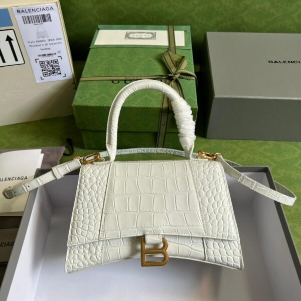 Balenciaga Hacker Hourglass White Bag