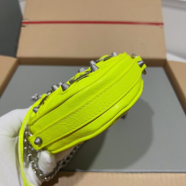 Lime Green Heart Rivet Bag - Image 9