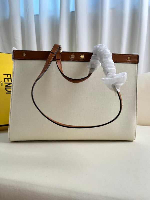Fendi Women’s X-tote Bag In Canvas With Thread-embroidered Ff Monogram - Image 7