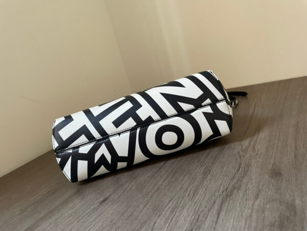 Fendi First Bag in Fendi Roma Capsule Leather Black/White - Image 8
