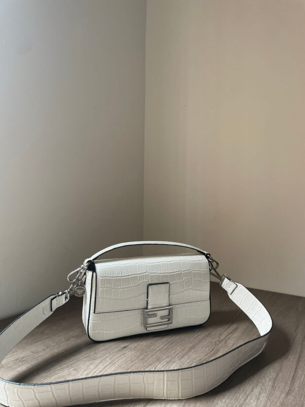 Fendi Baguette Brown White Crocodile Leather - Image 6