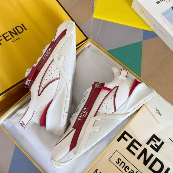 Fendi Flow Men's Leather Sneakers - Image 6