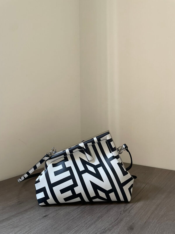 Fendi First Bag in Fendi Roma Capsule Leather Black/White