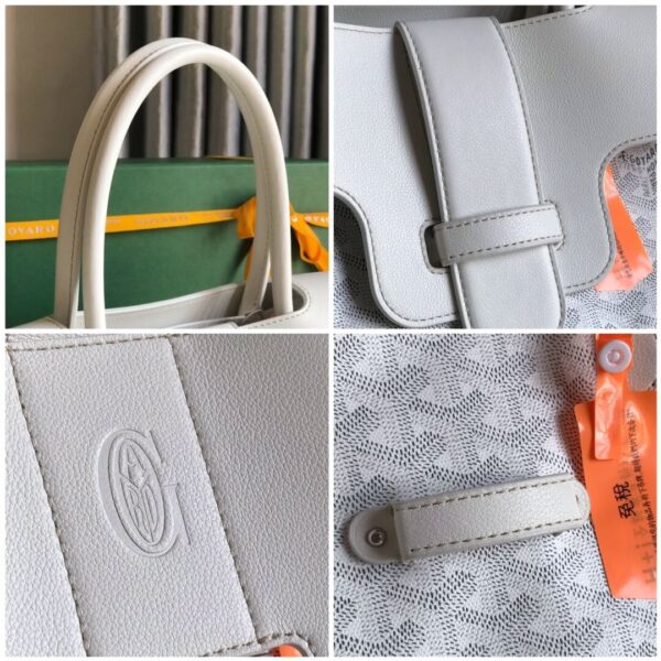 Goyard Saigon Tote White Bag - Image 4