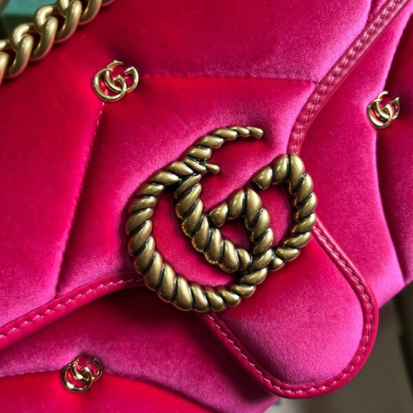 Gucci Marmont Velvet Red Bags - Image 6