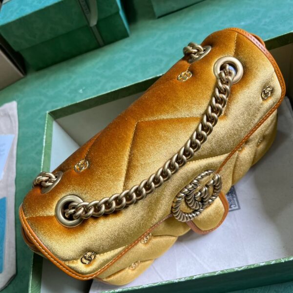 Gucci Marmont Velvet Yellow Bags - Image 7