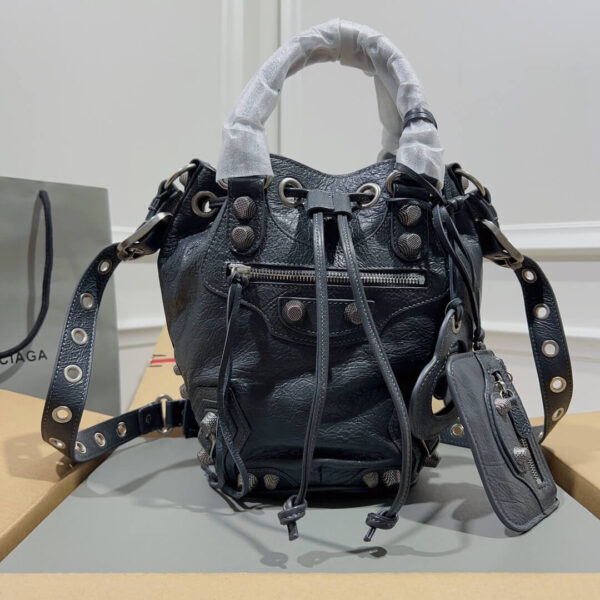 Balenciaga Pompon Giant Black Bag