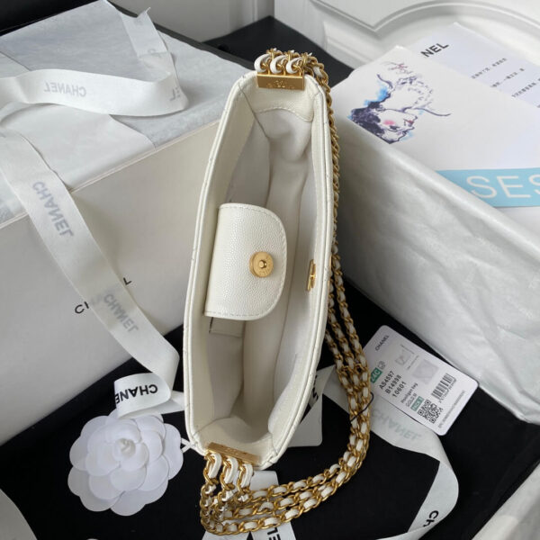Chanel Mini Boho Bag In White - Image 8