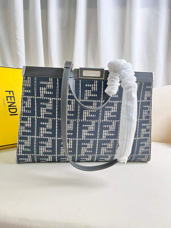 Fendi Women’s X-tote Bag In Canvas With Thread-embroidered Ff Monogram