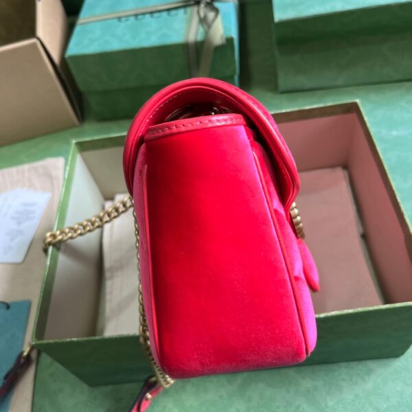 Gucci Marmont Velvet Red Bags - Image 7
