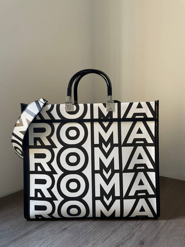 Fendi Sunshine Roma Bag Capsule Leather Black/White