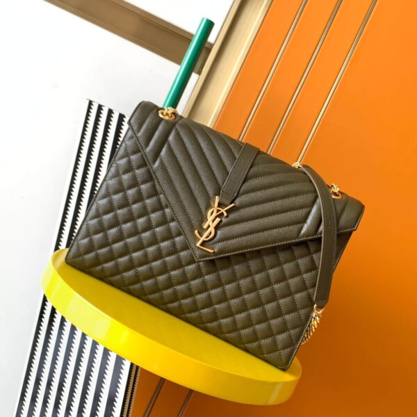 YSL Large Envelope Matelassé Leather Shoulder Bag