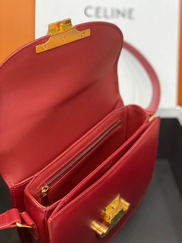 Celine Besace Clea In Shiny Calfskin Leather Bag - Image 6