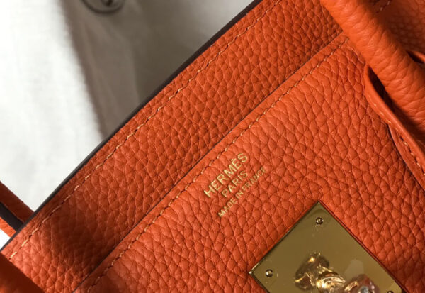 Hermes Birkin Orange Bag - Image 8