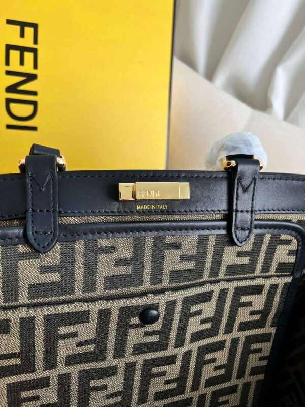 Fendi Women’s X-tote Bag In Canvas With Thread-embroidered Ff Monogram - Image 8