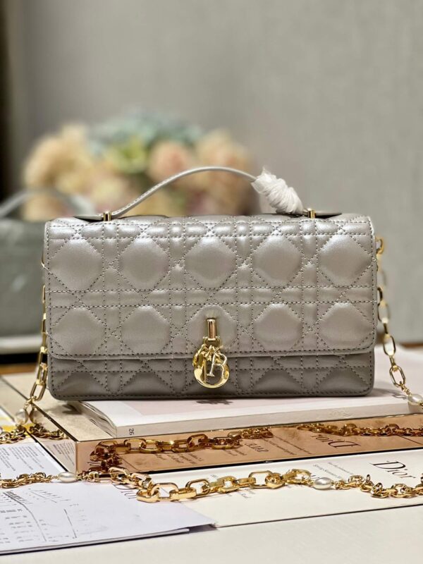 Miss Dior Top Handle Bag Grey
