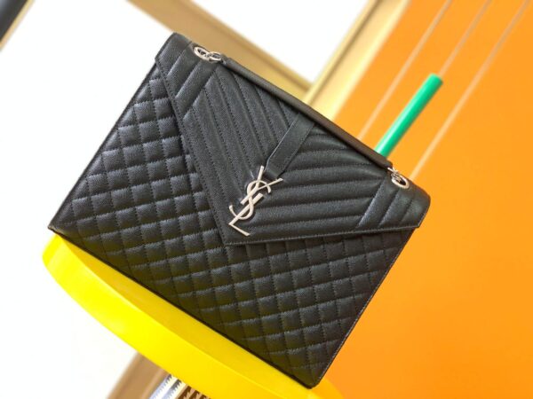 YSL Large Envelope  Matelassé Leather Shoulder Bag